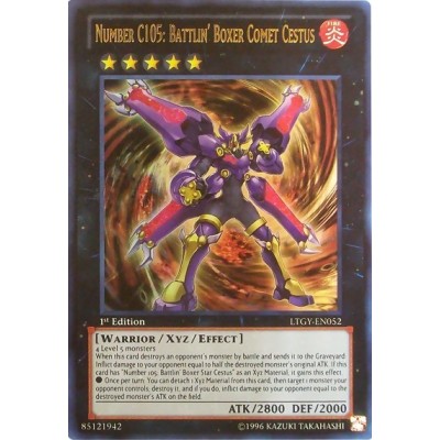 Number C105: Battlin' Boxer Comet Cestus - LTGY-EN052 - Ultimate Rare