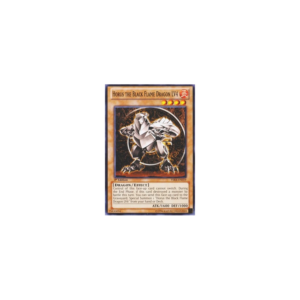 Yugioh! Horus The Black Flame Dragon LV4 1st Edition SOD-EN006