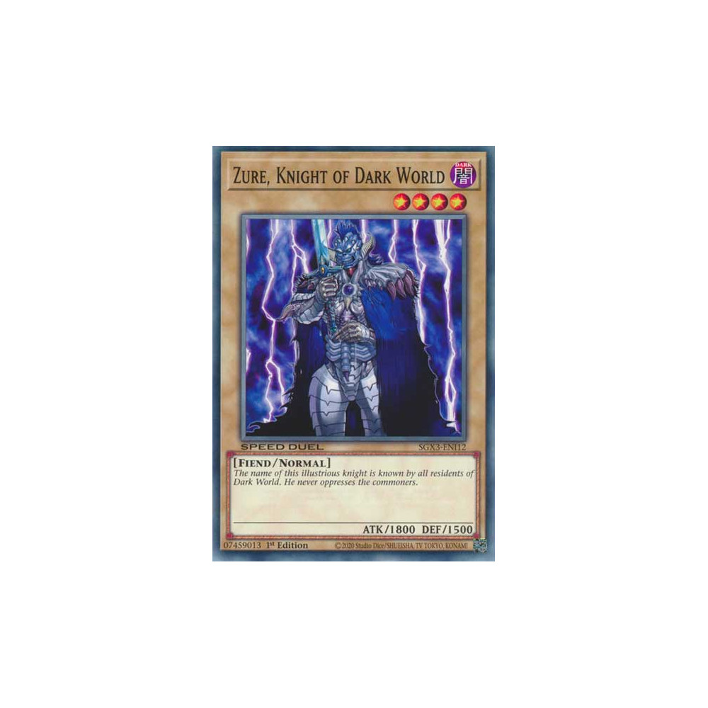 Zure, Knight of Dark World - SGX3-ENI12