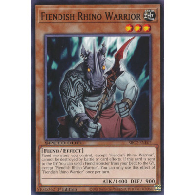 Fiendish Rhino Warrior - SBC2-ENE07