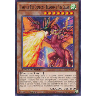 Harpie's Pet Dragon - Fearsome Fire Blast - SBC2-ENH01
