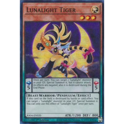 Lunalight Tiger - RA04-EN020 - Secret Rare