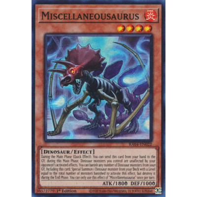 Miscellaneousaurus - RA04-EN022 - Secret Rare