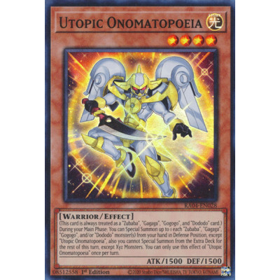 Utopic Onomatopoeia - RA04-EN028 - Secret Rare