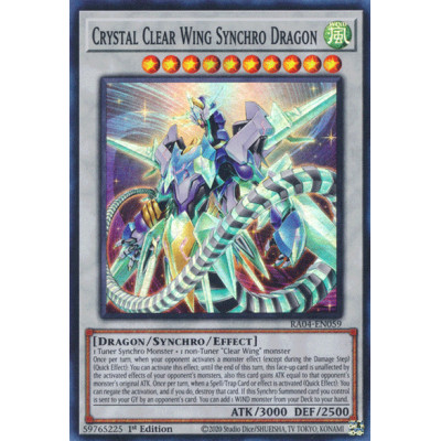 Crystal Clear Wing Synchro Dragon - RA04-EN059