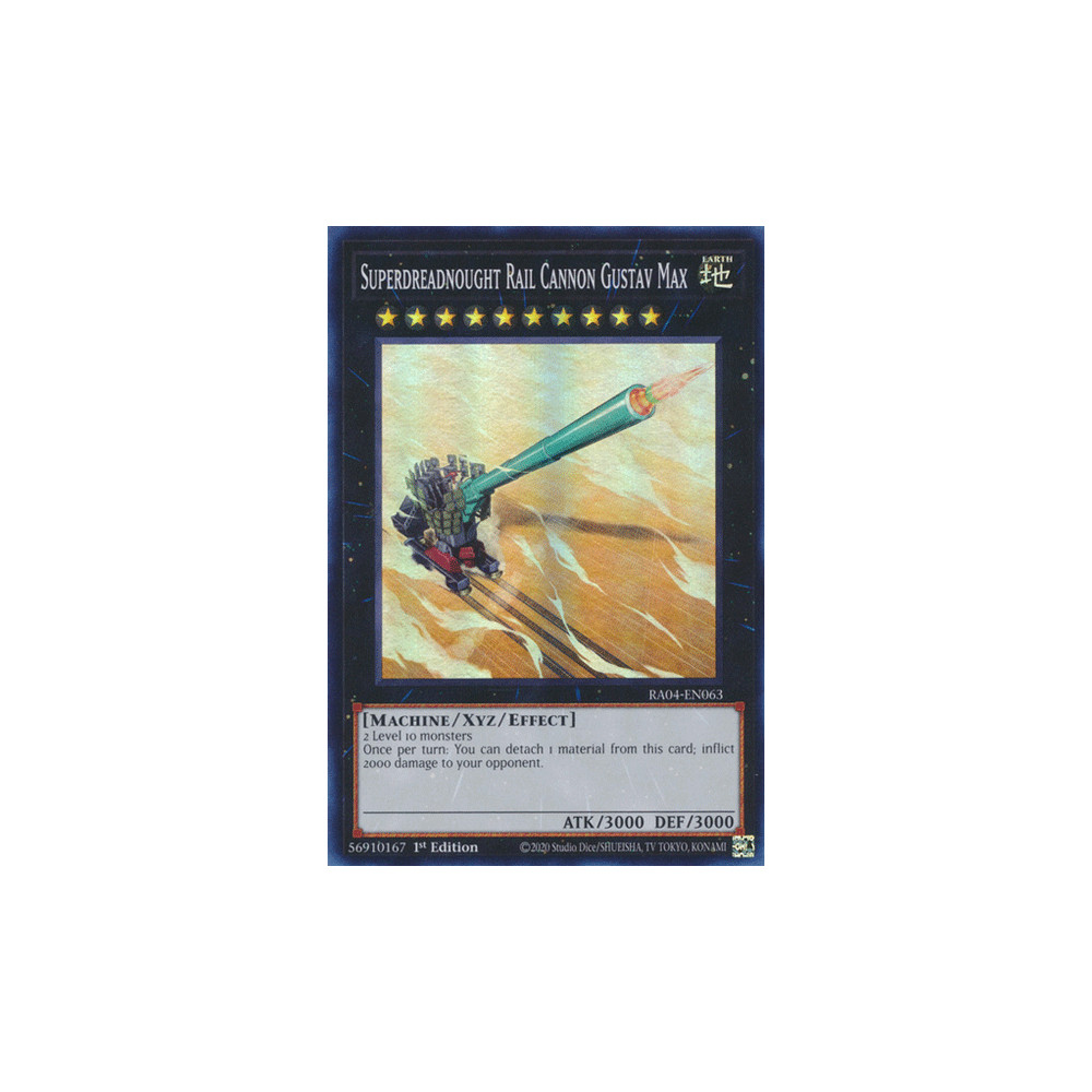Superdreadnought Rail Cannon Gustav Max - RA04-EN063 - Secret Rare