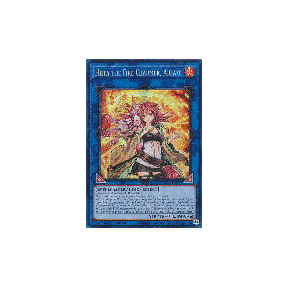 Hiita the Fire Charmer, Ablaze - RA04-EN074 - Secret Rare