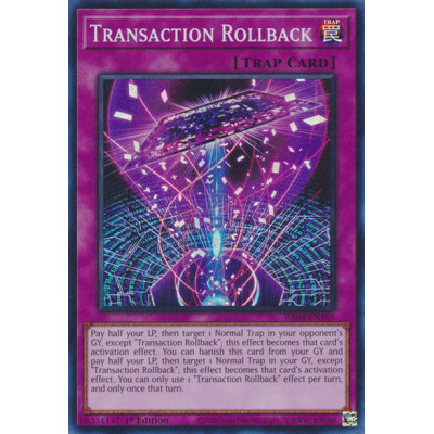 Transaction Rollback - RA04-EN105 - Secret Rare